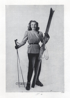 André Ledoux 1946 Skiing, Photo Philippe Pottier