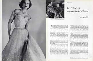 Le retour de mademoiselle Chanel, 1954 - Evening Gown, The Come Back of Miss Chanel, Texte par Jean Cocteau