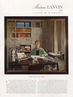 Madame Lanvin, 1946 - Mrs Jeanne Lanvin Portrait Vuillard, Text by Louise de Vilmorin