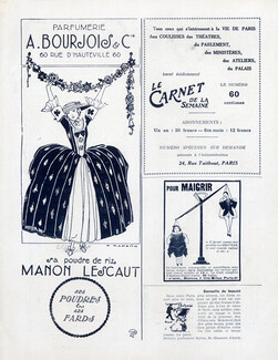 Bourjois (Cosmetics) 1922 Poudre de Riz Manon Lescaut, Armand Rapeno