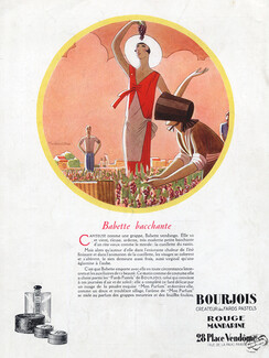 Bourjois (Cosmetics) 1927 Babette Bacchante, Paul Valentin, Grapes Harvest