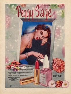 Peggy Sage (Cosmetics) 1954 Lipstick, Nail Polish