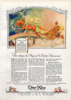 Djer kiss (Cosmetics) 1921 Willy Pogany, Le Retour de l'Aurore, Fairy Chariot