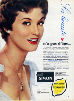 Crème Simon (Cosmetics) 1956 Irène Tunc, Photo Sam Levin