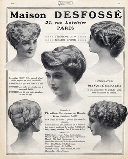 Desfossé (Hairstyle) 1912 Hairpieces, Postiches,