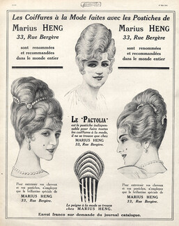Marius Heng (Hairstyle) 1914 Hairpieces, Postiches, Wig
