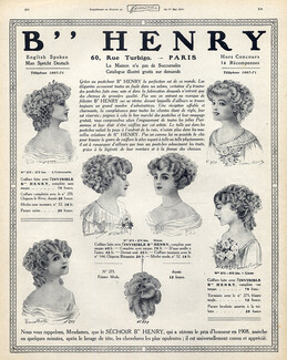 Henry (Hairstyle) 1910 Hairpieces, Postiches, Wig, Francis Durelle