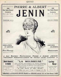 Pierre & Albert Jenin (Hairstyle) 1912 Hairpieces, Postiches, Wig