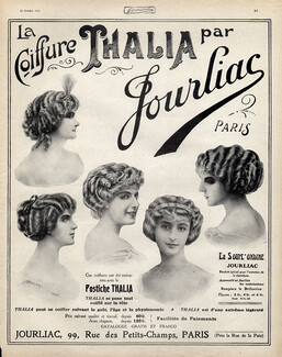 Jourliac (Hairstyle) 1912 Hairpieces, Postiches, Wig