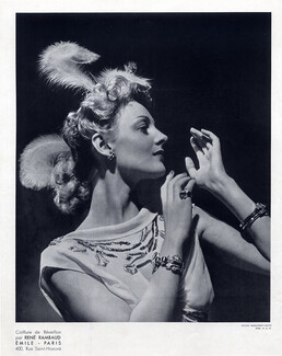 René Rambaud (Hairstyle) 1938 Photo Joffé