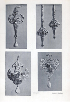 Georges Fouquet (Jewels) 1905 Pendants, Art Nouveau Style