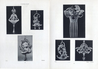 Vever (Jewels) 1905 Comb, Pendants, Art Nouveau Style