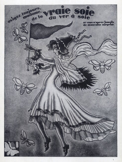 Soie Naturelle 1930 Butterfly