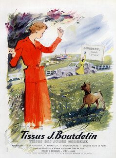 Bourdelin 1951 Knize Dress, Pierre Pagès, Boxer Dog