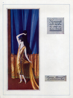 Maurice Lefranc (Fabric) 1925 Evening Gown, Art Deco Style