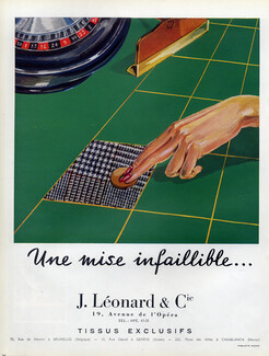 Leonard & Cie 1951 Jouxtel, Casino, Gambling, Hand
