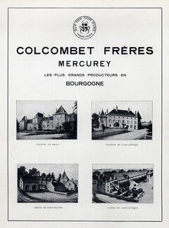 Colcombet (Wine) 1924 Mercurey Bourgogne Producers
