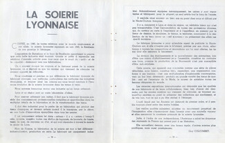La Soierie Lyonnaise, 1947 - Text by Guy Colcombet