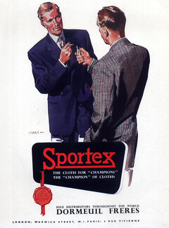 Dormeuil Frères 1952 Men's Fashion, Sportex, Chale