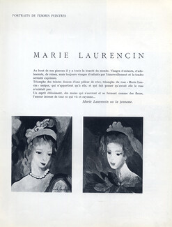 Marie Laurencin 1955 Women Painters, Portraits de Femmes Peintres