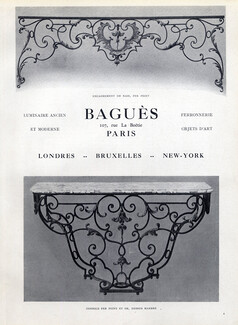 Baguès (Decorative Arts) 1929 Console, Encadrement de Baie