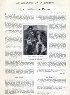 La Collection Poiret, 1925 - Auction of Paul Poiret's paintings collection, Dunoyer de Segonzac : Les Buveurs, Texte par René Jean