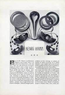 Henri Hamm, 1919 - Combs, Buttons, Boxes, Flasks, Texte par Roger de Félice, 6 pages