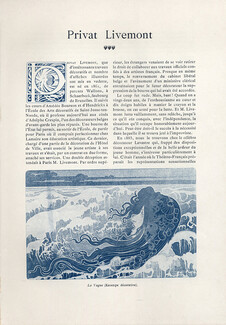 Privat Livemont, 1900 - Artist's career Estampe La Vague, Affiches, Art Nouveau, Text by Octave Maus, 7 pages