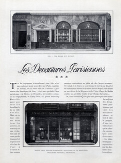 Les Devantures Parisiennes, 1919 - Parisian Shop Windows English Warehouse, Rigaud, Louis Vuitton, Waring & Gillow, Texte par Raymond Bouyer, 6 pages