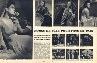 Robes de luxe pour pays en paix, 1940 - Luxury Dresses for Country in Peace Molyneux, Jeanne Lanvin, Robert Piguet, Paquin
