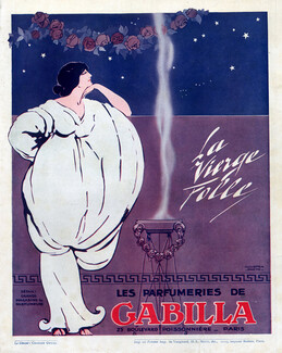 Gabilla (Perfumes) 1913 La Vierge Folle, Art Nouveau Style