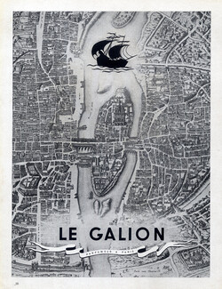 Le Galion (Perfumes) 1946 Ship, Paris Plan de Saint Victor vers 1550 Charles IX