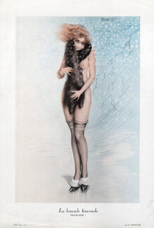 Gaston Cirmeuse 1926 La Bravade Hivernale - Fearless ! Nude