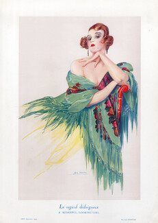 Léo Fontan 1924 Le Regard Dédaigneux - A Scornful-Looking Girl, Shawl Elegant