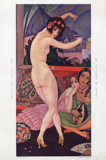 Gerda Wegener 1925 Mes Amies de Capri - My Friends of Capri, Nude Dancer, Oriental Girls