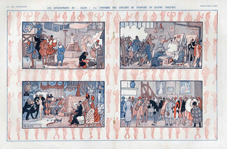 Henri Avelot 1926 "History painting workshops" Van Dongen, Le Titien, Jérome, Horace Vernet