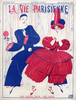 Georges Léonnec 1926 Pierrot & Colombine, Costume, Disguise