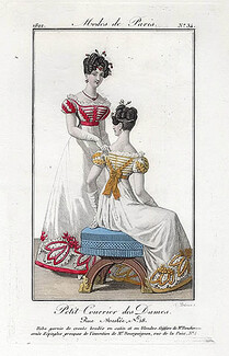 Petit Courrier des Dames 1822 Modes de Paris N°34