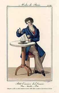 Petit Courrier des Dames 1822 Modes de Paris N°38
