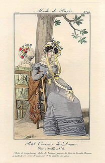 Petit Courrier des Dames 1822 Modes de Paris N°44
