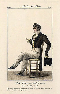 Petit Courrier des Dames 1822 Modes de Paris N°45