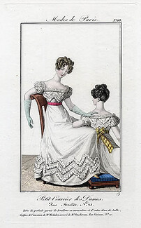 Petit Courrier des Dames 1822 Modes de Paris N°68