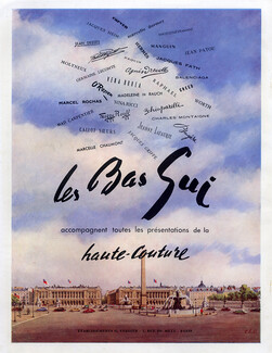 Bas Gui (Stockings Hosiery) 1951 Place De La Concorde
