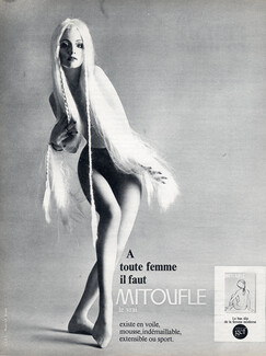 Mitoufle (Hosiery) 1967 Tights, Photo J.F Bauret