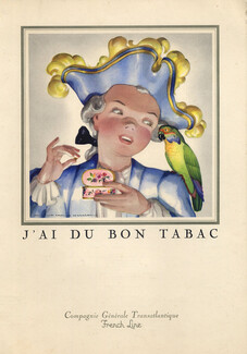 Jean Adrien Mercier 1954 Dinner Menu Liberté Transatlantic Liner, French Line, 4 Pages, Tobacco, 4 pages