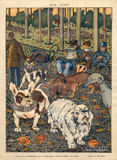Moyseenko 1927 Fox Terrier, Sighthound, Greyhound, French Bulldog...