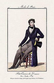 Petit Courrier des Dames 1823 Modes de Paris N°115 Dandy