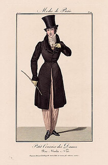 Petit Courrier des Dames 1823 Modes de Paris N°122 Dandy