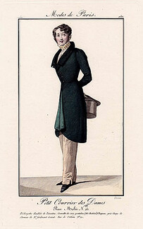Petit Courrier des Dames 1823 Modes de Paris N°150 Dandy, Barrau Engraver