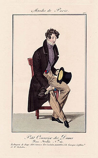 Petit Courrier des Dames 1823 Modes de Paris N°171 Dandy